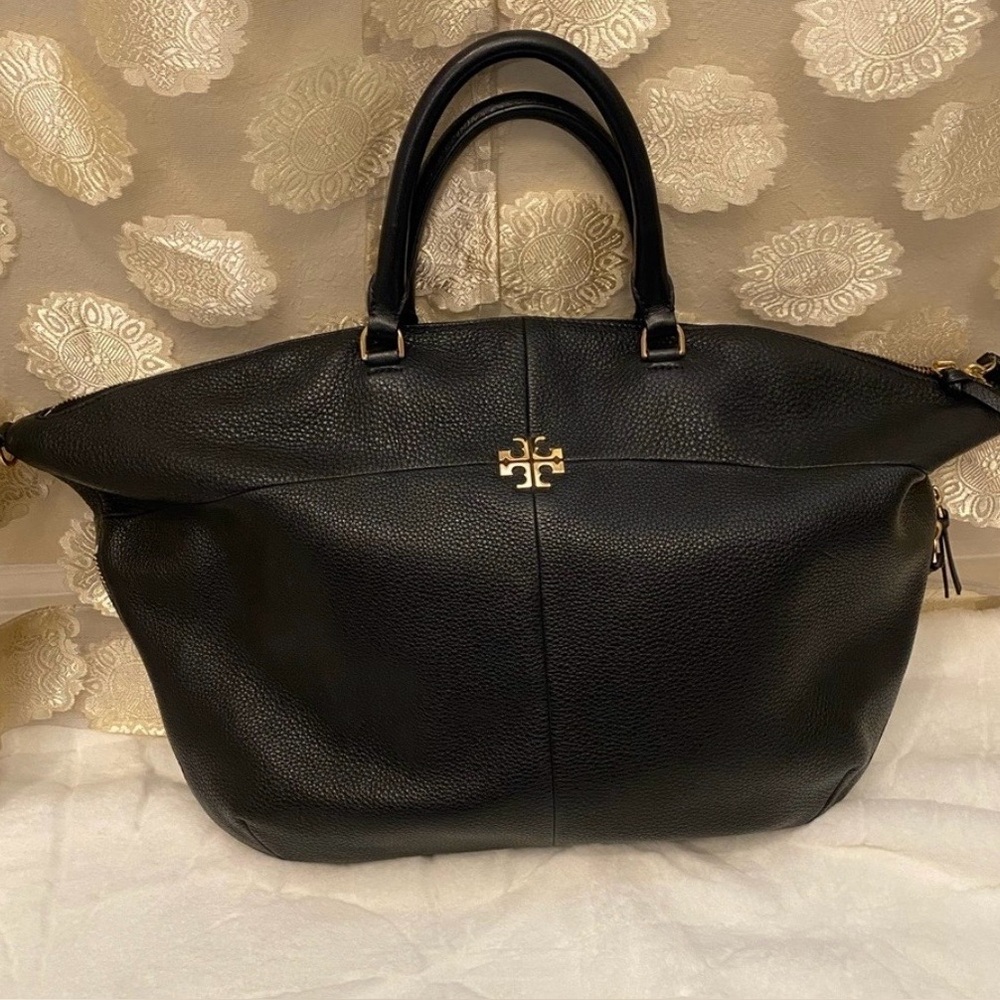 Tory Burch Black Pebbled Leather Handbag